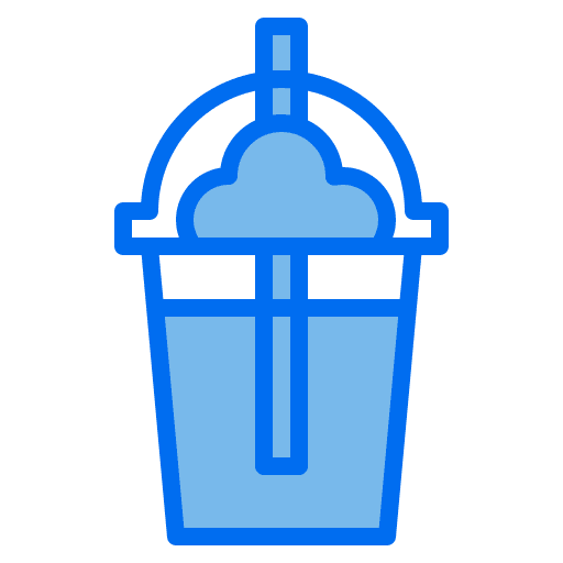 Cold drink plastic cup frappe coffee icon