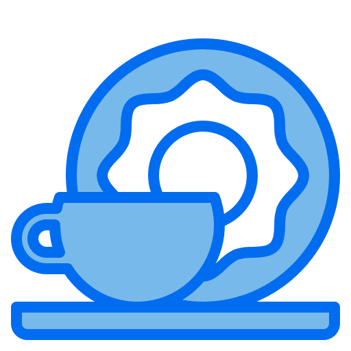 Donut mug coffee food and restaurant icon Donut mug coffee food and restaurant icon