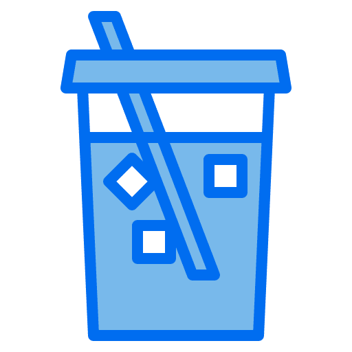 Cold drink coffee food and restaurant cup icon Cold drink coffee food and restaurant cup icon