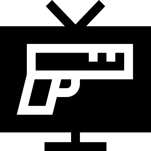 Action movie television gun weapons icon