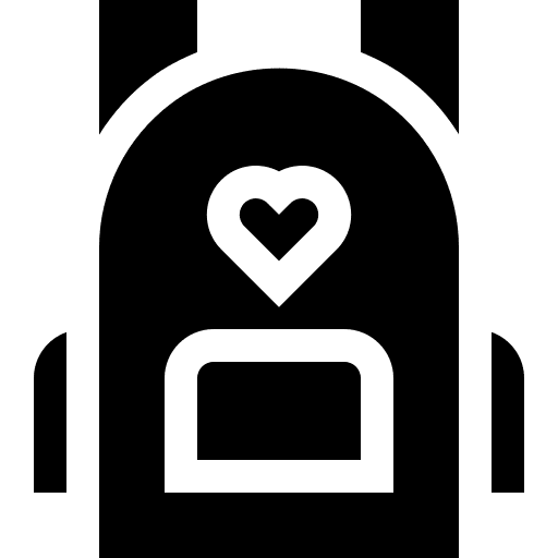 Backpack kids backpack education icon