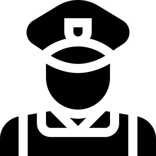 Police caucasian police occupation icon