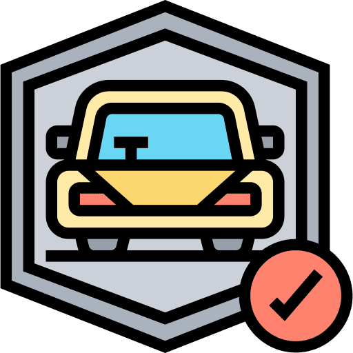 Car insurance protection security shield icon