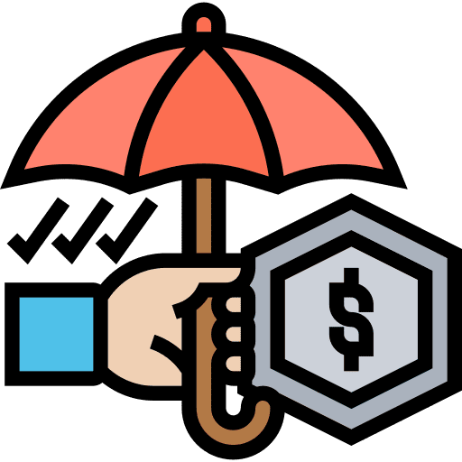 Insurance money protection dollar icon Insurance money protection dollar icon