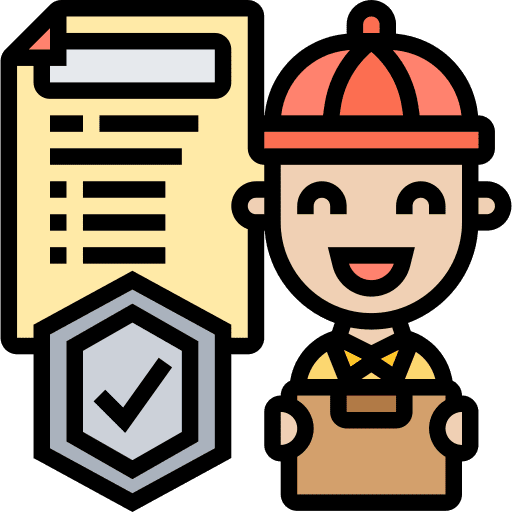 Product warranty box service icon