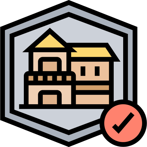 Property insurance construction home house icon