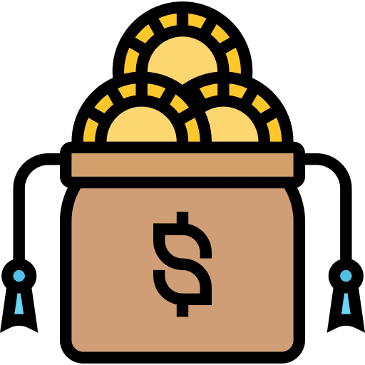 Saving money coins insurance money bag icon Saving money coins insurance money bag icon