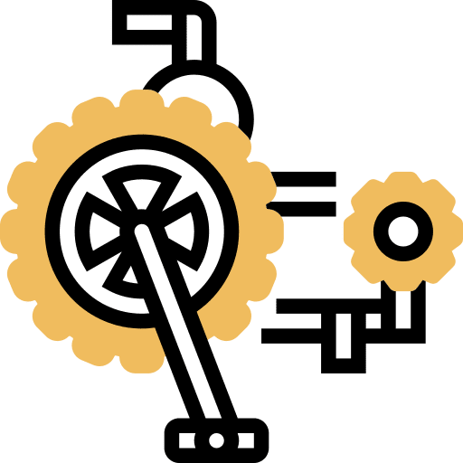 Gear gear crankset transport icon