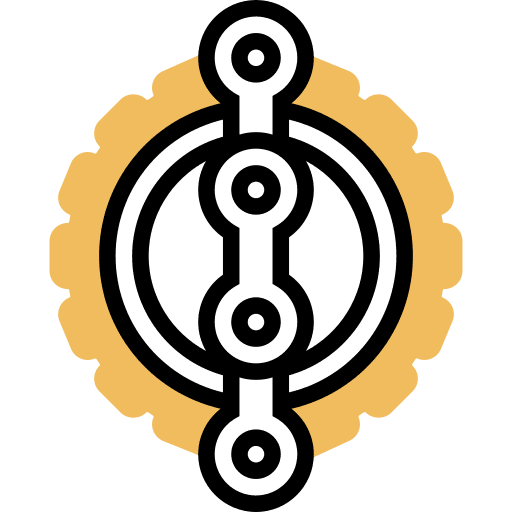 Chain mechanism crankset chain icon Chain mechanism crankset chain icon