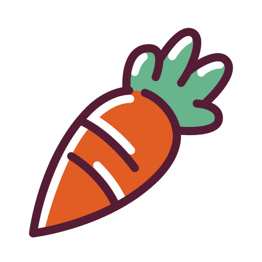 Carrot diet vegetable organic icon
