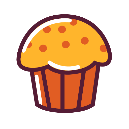 Cupcake dessert food and restaurant cake icon