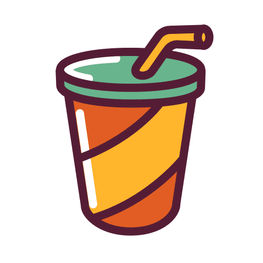 Plastic cup straw food and restaurant drink icon Plastic cup straw food and restaurant drink icon