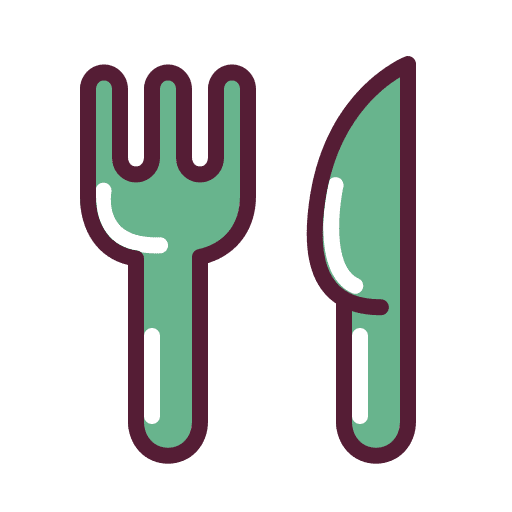 Silverware fork cutlery knife icon