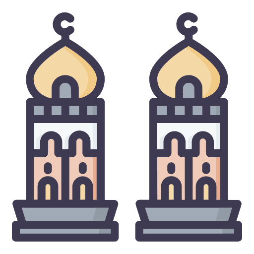 Minaret eid mubarak prayer architectonic icon Minaret eid mubarak prayer architectonic icon