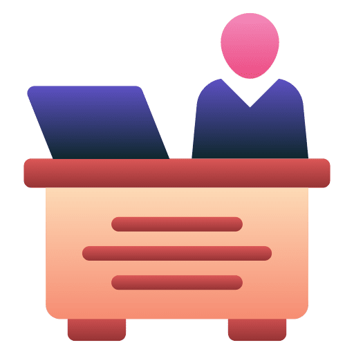 Reception hotel professions and jobs user icon