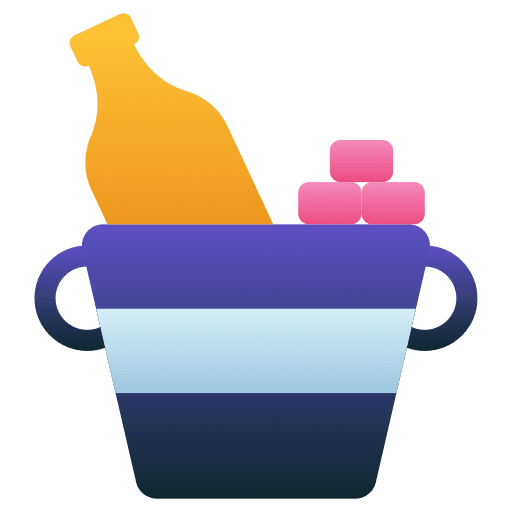 Wine alcohol food and restaurant bucket icon Wine alcohol food and restaurant bucket icon