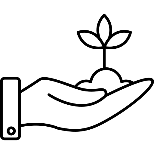 Growth ecology growth hand icon