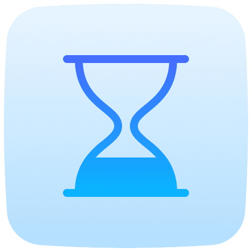 Hourglass time and date timer wait icon