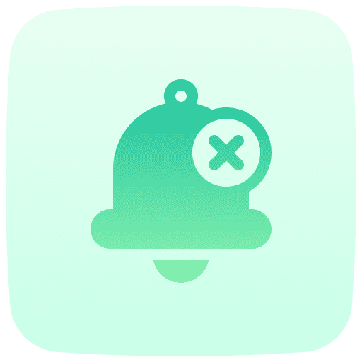 Notification cross alert alarm icon