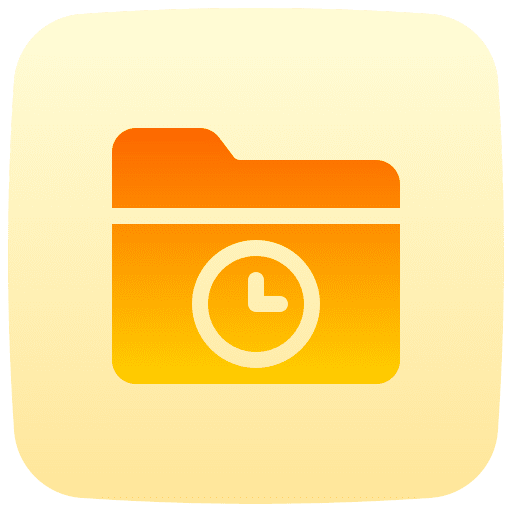 Time management archive folder files and folders icon