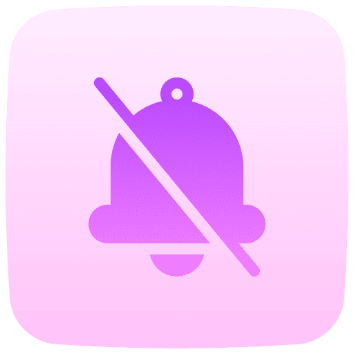 Mute bell notification slash icon Mute bell notification slash icon