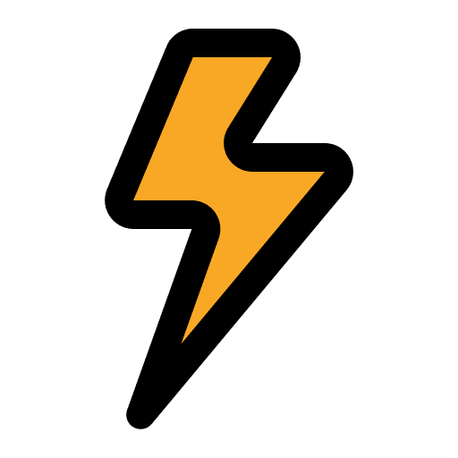 Flash bolt flashlight mode icon