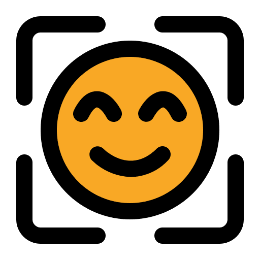 Face detection ui scanning security icon