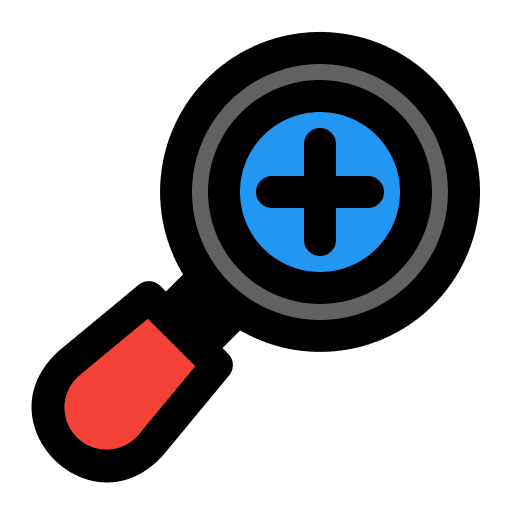 Zoom in tools and utensils loupe magnifying glass icon
