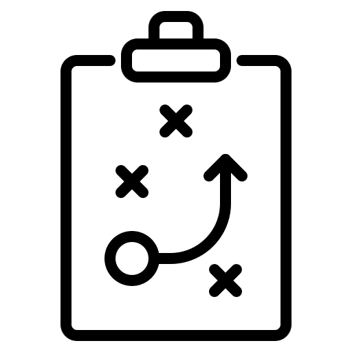 Management business and finance planning process icon