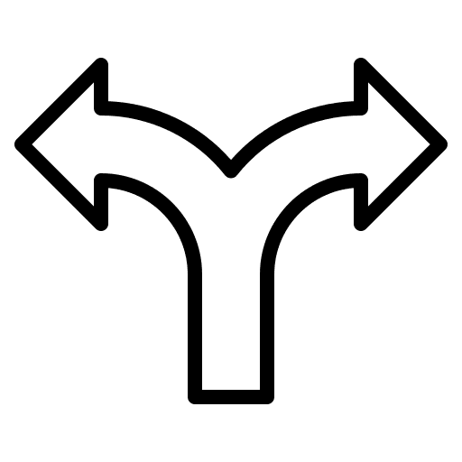 Business turn arrows directions icon