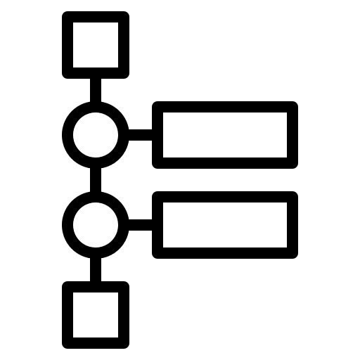 Management steps procedure process icon