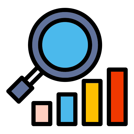 Data chart graphic result seo and web icon