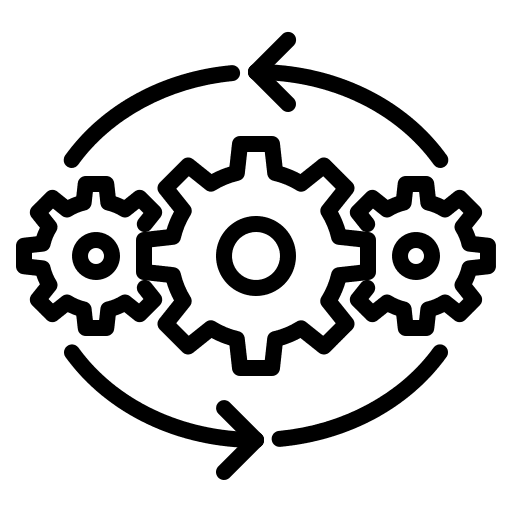 Management cogwheel settings business and finance icon