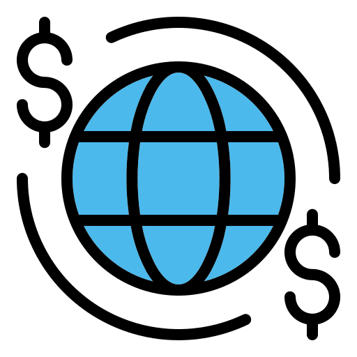 Payment online banking pay global icon