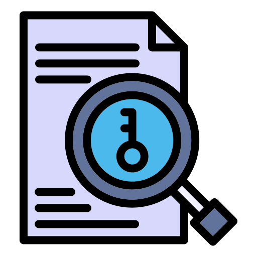 Keyword search seo and web analysis icon Keyword search seo and web analysis icon