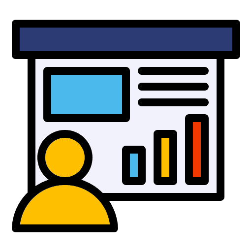 Presentation business and finance graphic campaign icon