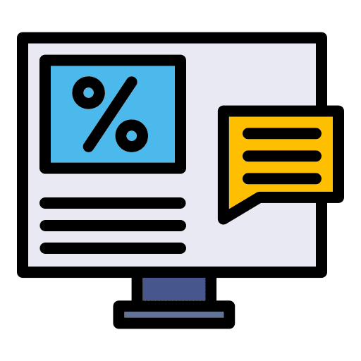 Discount computer advertising promotion icon Discount computer advertising promotion icon