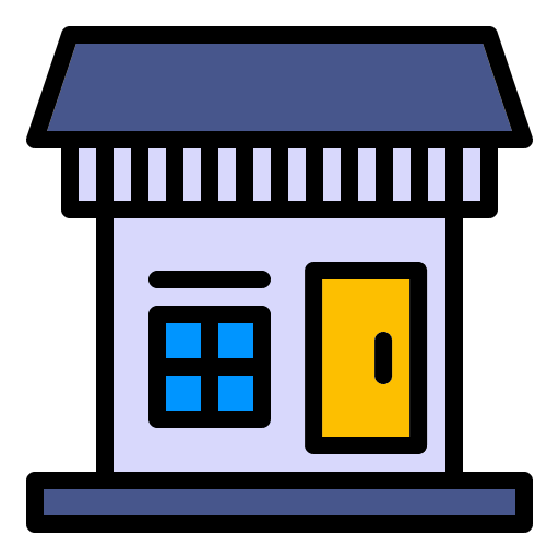 Store front building architecture and city retail icon Store front building architecture and city retail icon