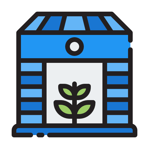 Green house sustainable smart farm green house icon