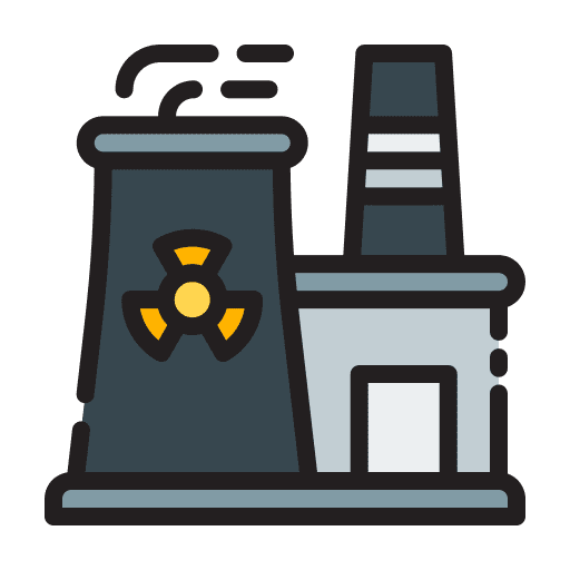 Nuclear chimney nuclear power nuclear plant icon