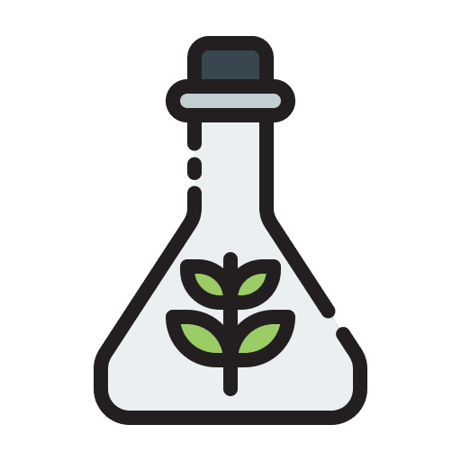Flask science plant research icon Flask science plant research icon