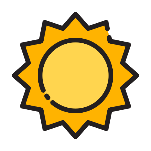 Sun warm weather meteorology icon Sun warm weather meteorology icon