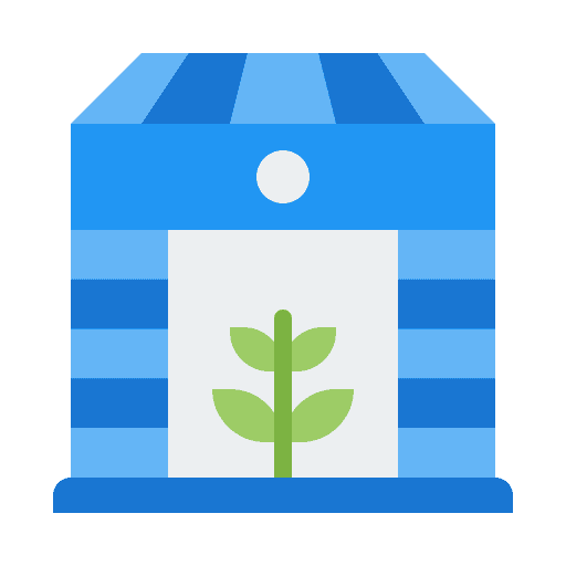 Green house farming and gardening solar energy solar panel icon