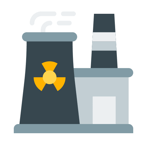 Nuclear nuclear power nuclear energy chimney icon