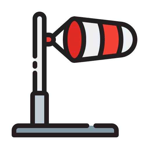 Windsock forecast wind direction wind sign icon Windsock forecast wind direction wind sign icon