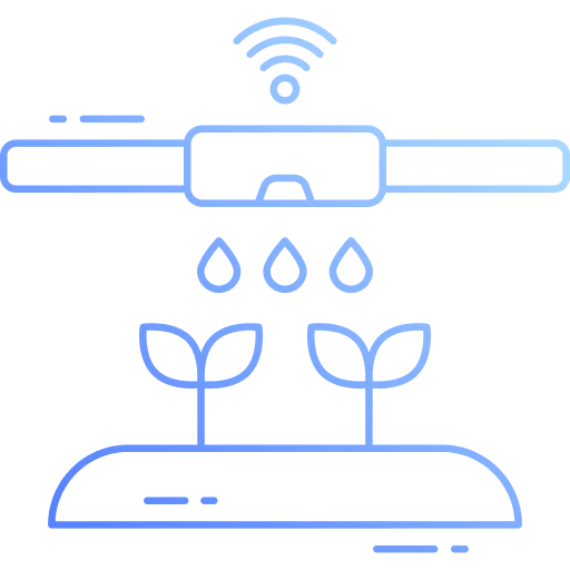 Irrigation green house farming and gardening irrigation system icon
