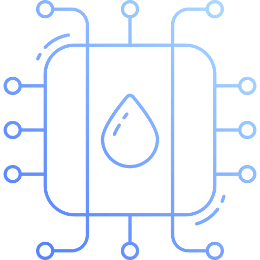 Water supply smart home faucet electronics icon Water supply smart home faucet electronics icon