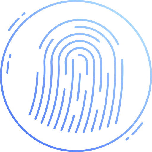 Fingerprint biometric electronics technology icon Fingerprint biometric electronics technology icon