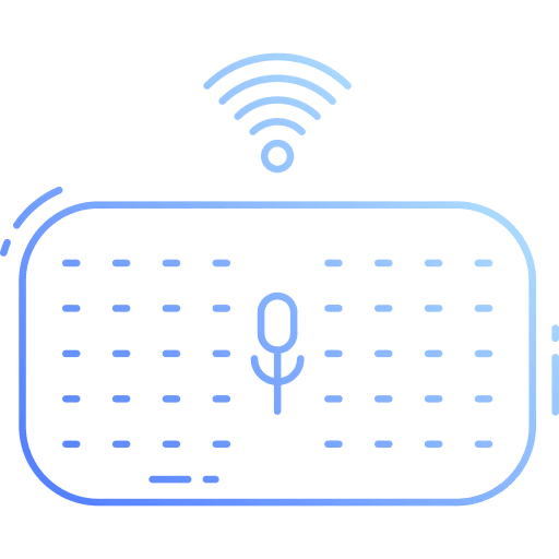Voice assistant domotics smart home technology icon Voice assistant domotics smart home technology icon