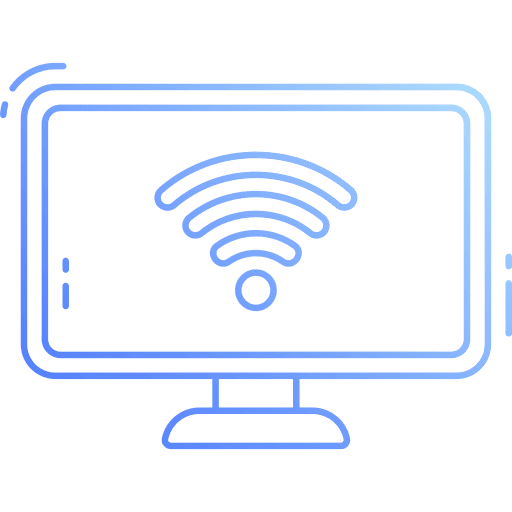 Monitor wireless connectivity electronics technology icon Monitor wireless connectivity electronics technology icon